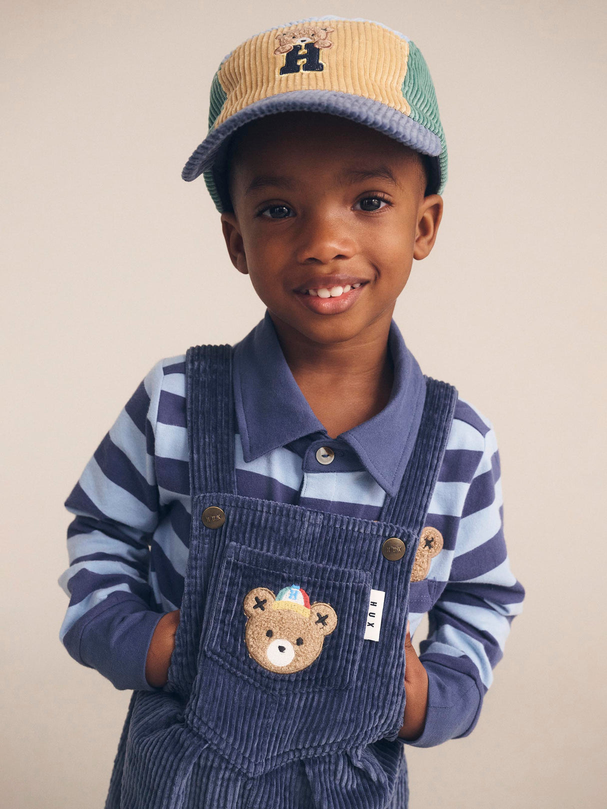 Huxbaby Peeping Hux Blue Stripe Polo