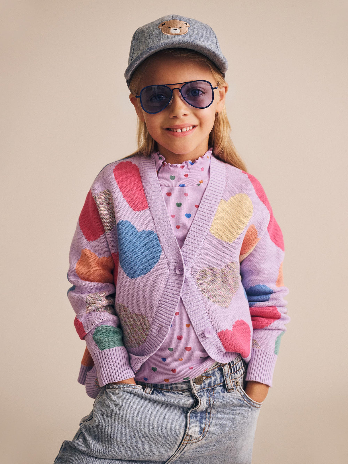 Huxbaby Loveheart Knit Cardi