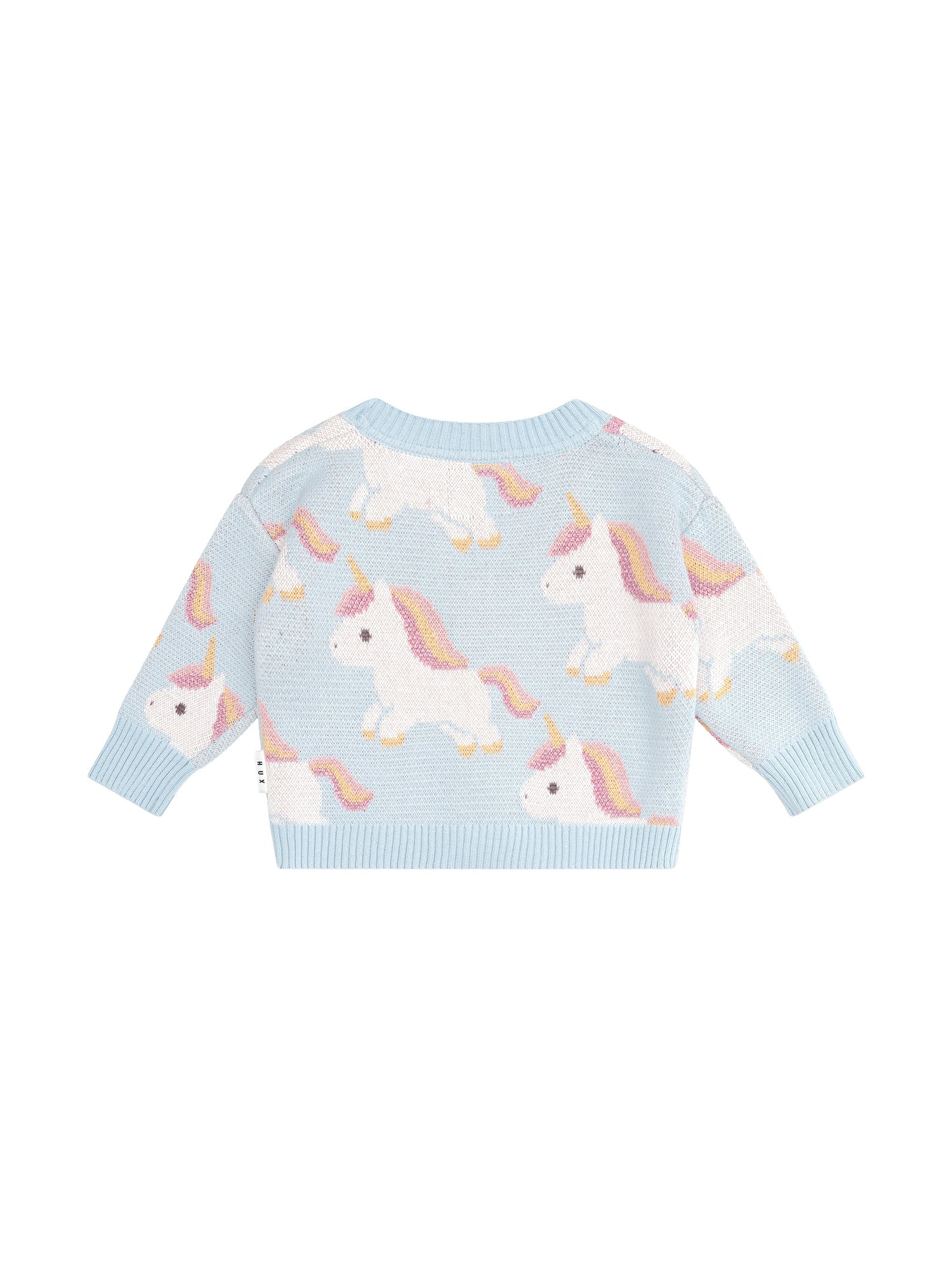 Huxbaby Unicorn Boxy Cardi Ice Water