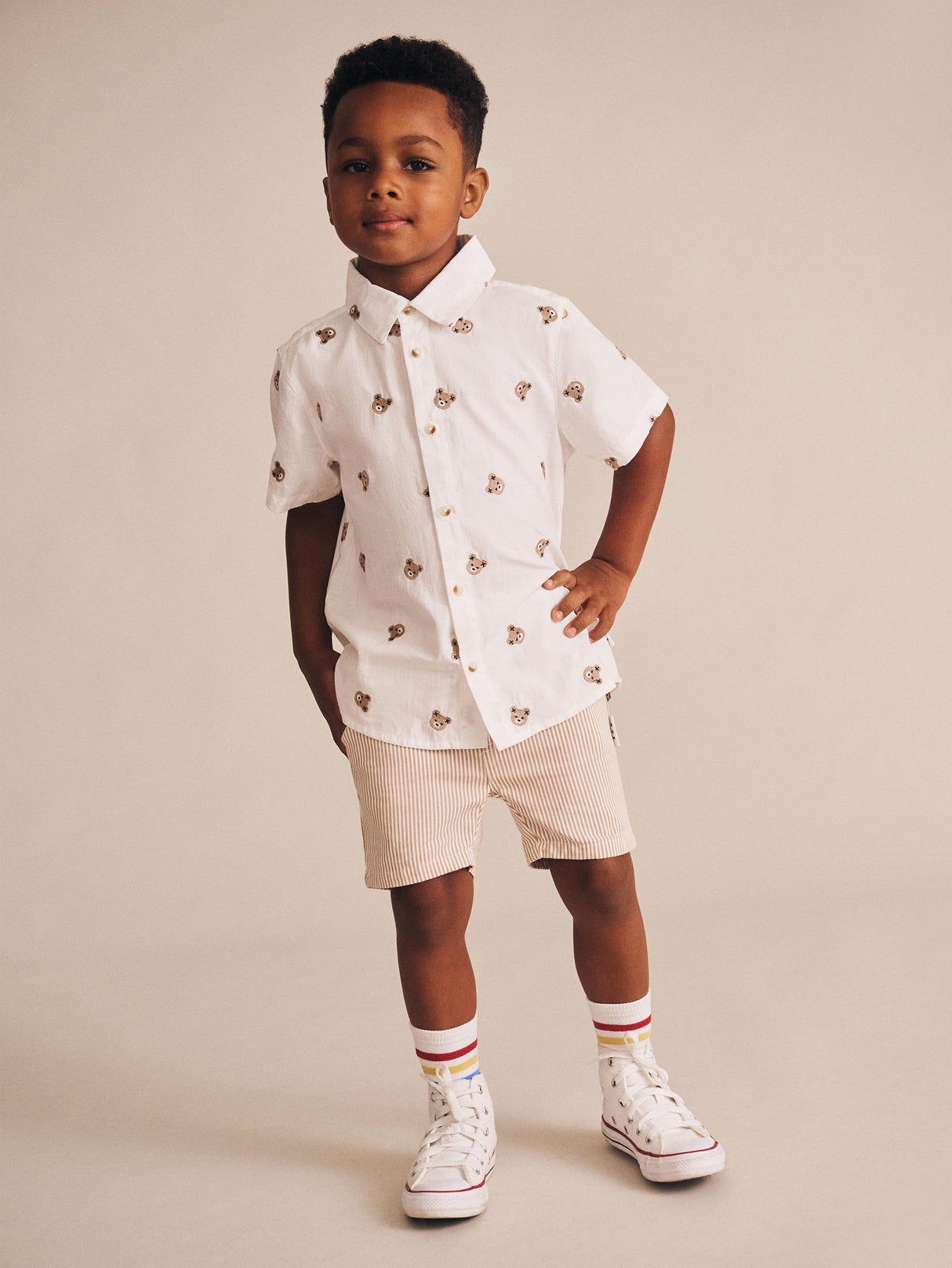 Huxbaby Sandbox Stripe Chino Shorts