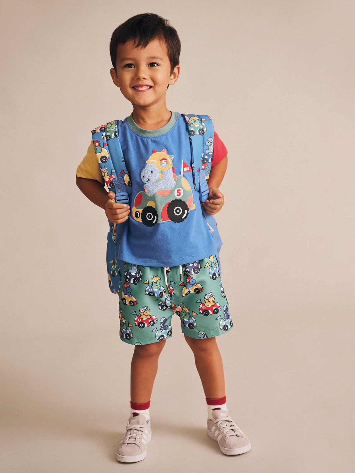 Huxbaby Racer Dino Swim Shorts