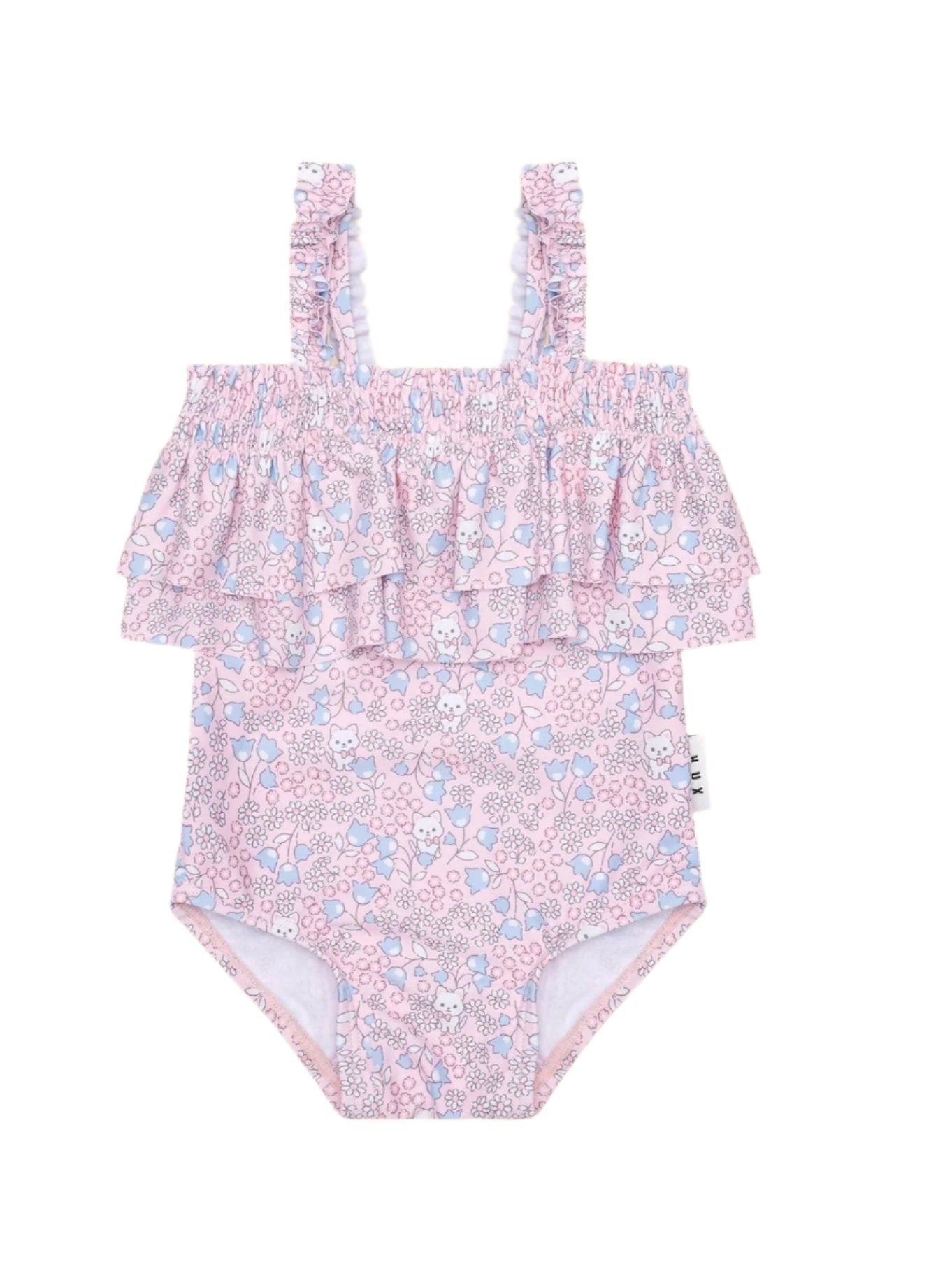 Huxbaby Bluebell Floral Frill Swimsuit