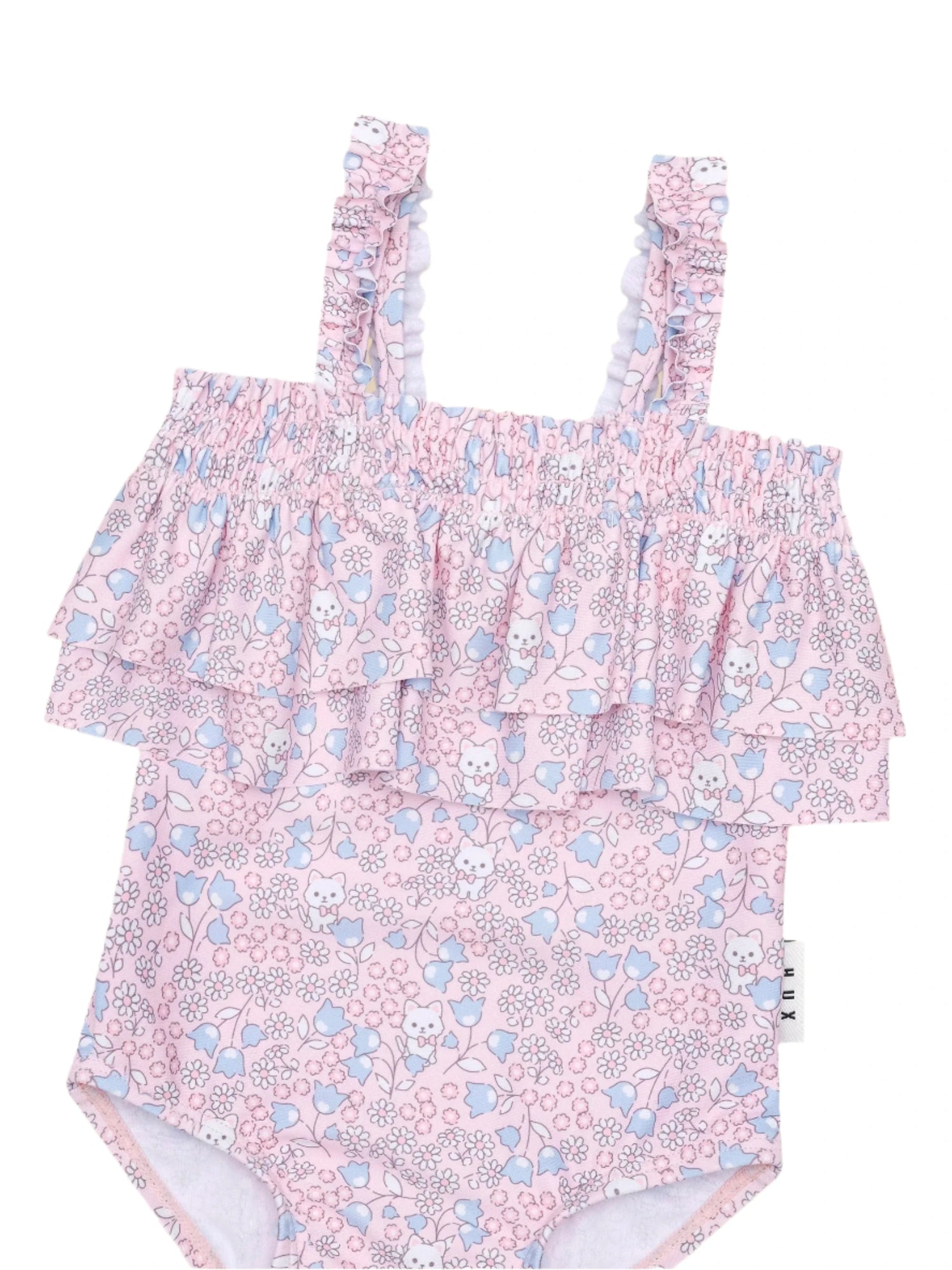 Huxbaby Bluebell Floral Frill Swimsuit