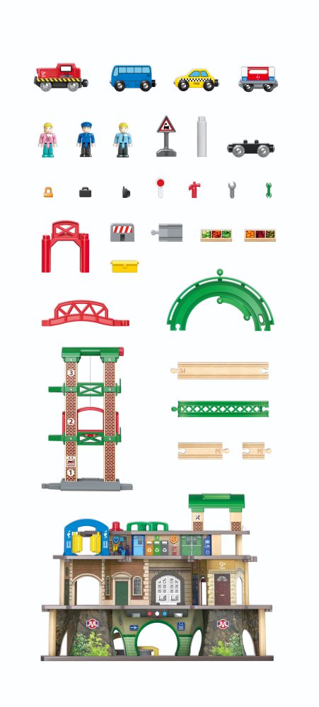 Hape Muti-Level Railway City Set