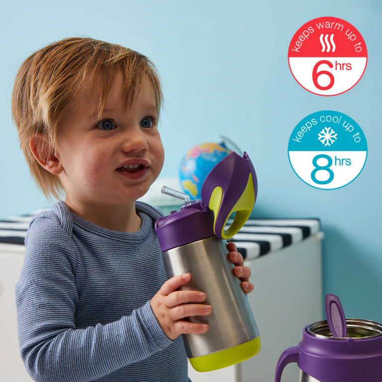 b.box Insulated 350ml Drink Bottle - Strawberry Shake