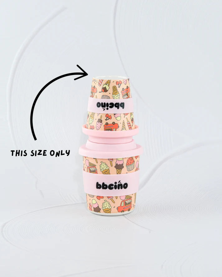 bbcino 120mL Babycino Cup - Scoops (Pink)