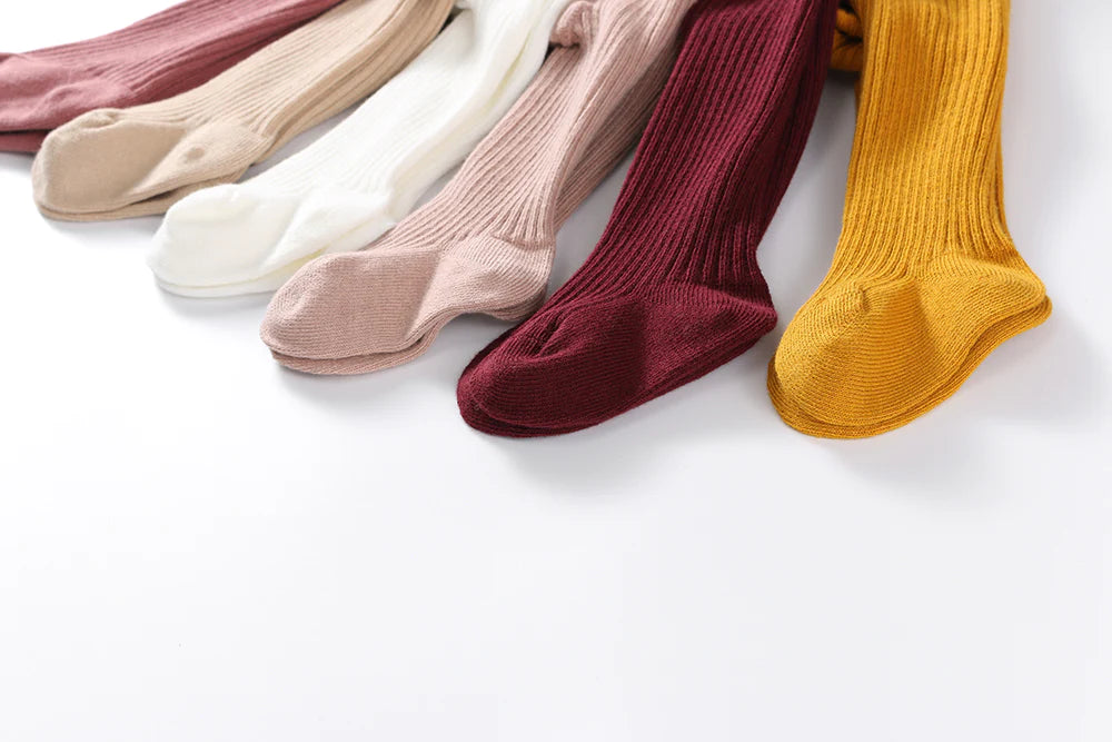 Mamer Classic Cotton Ribbed Tights - White