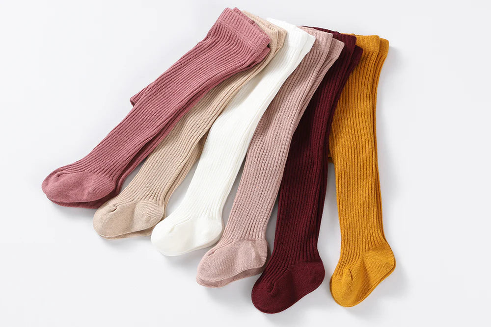 Mamer Classic Cotton Ribbed Tights - White