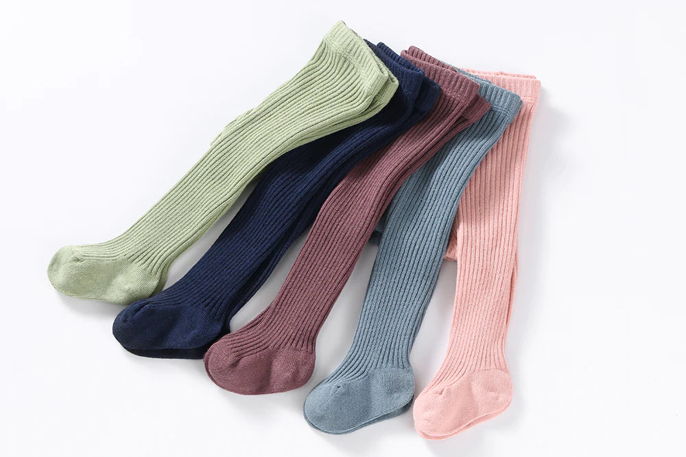 Mamer Classic Cotton Ribbed Tights - White