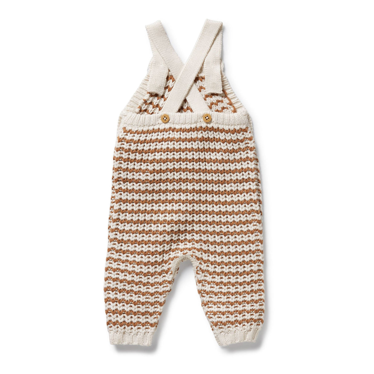 Wilson + Frenchy Organic Knitted Overall - Cinnamon Stripe