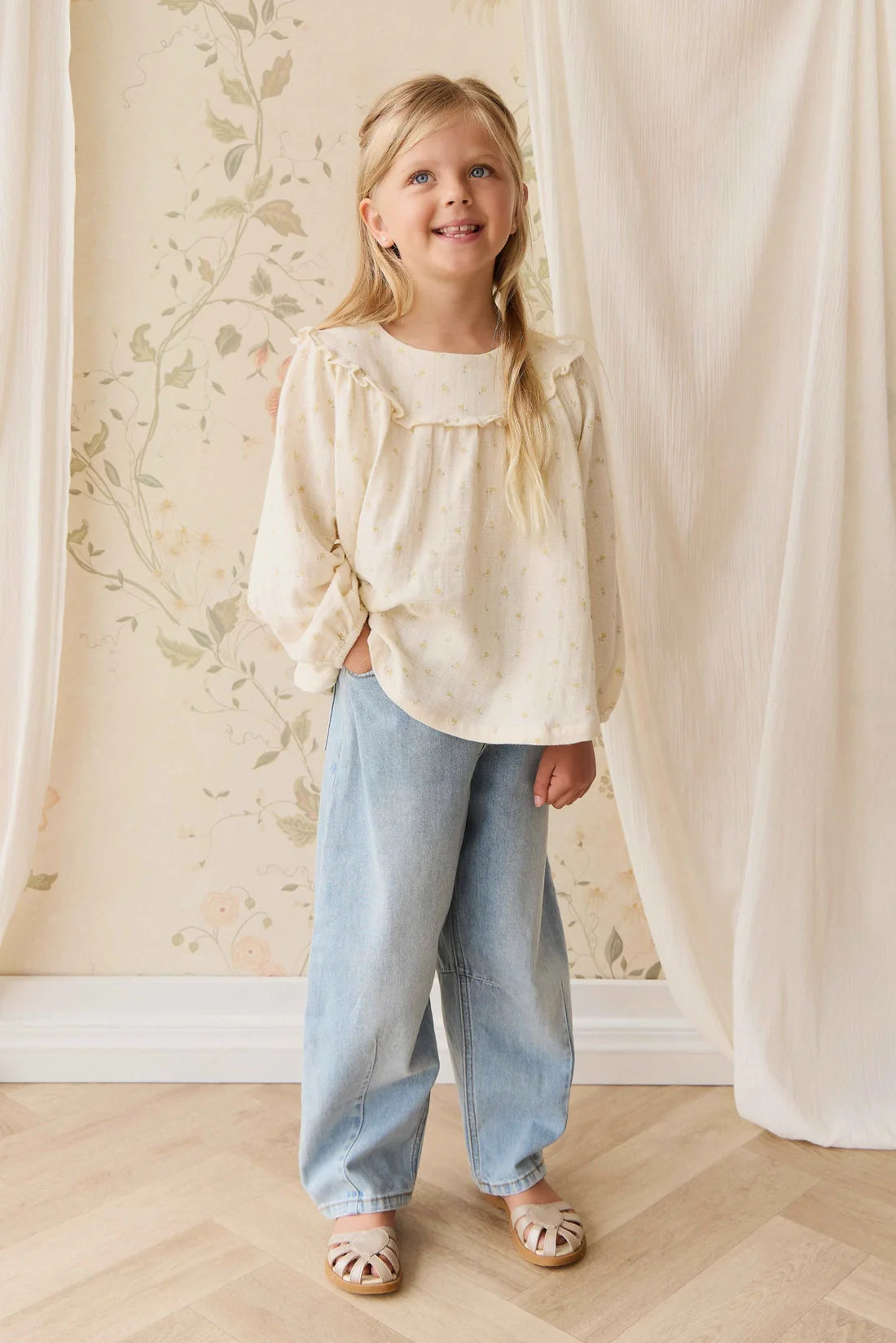 Jamie Kay Organic Cotton Muslin Amira Blouse - Vintage Ditsy