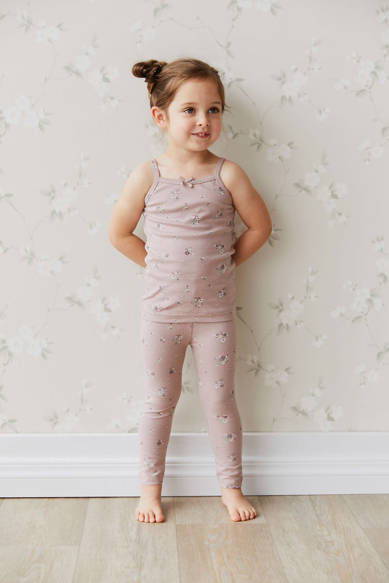 Jamie Kay Organic Cotton Singlet - Lauren Floral Fawn