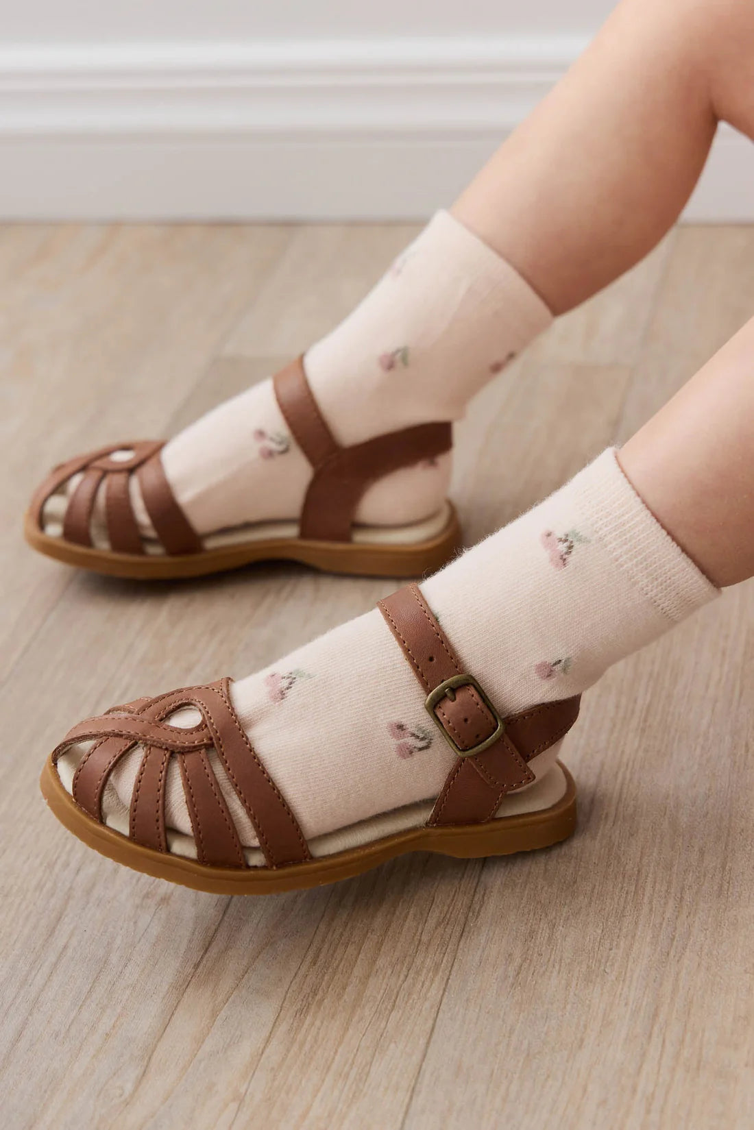 Jamie Kay Floral Sock - Cherry Love