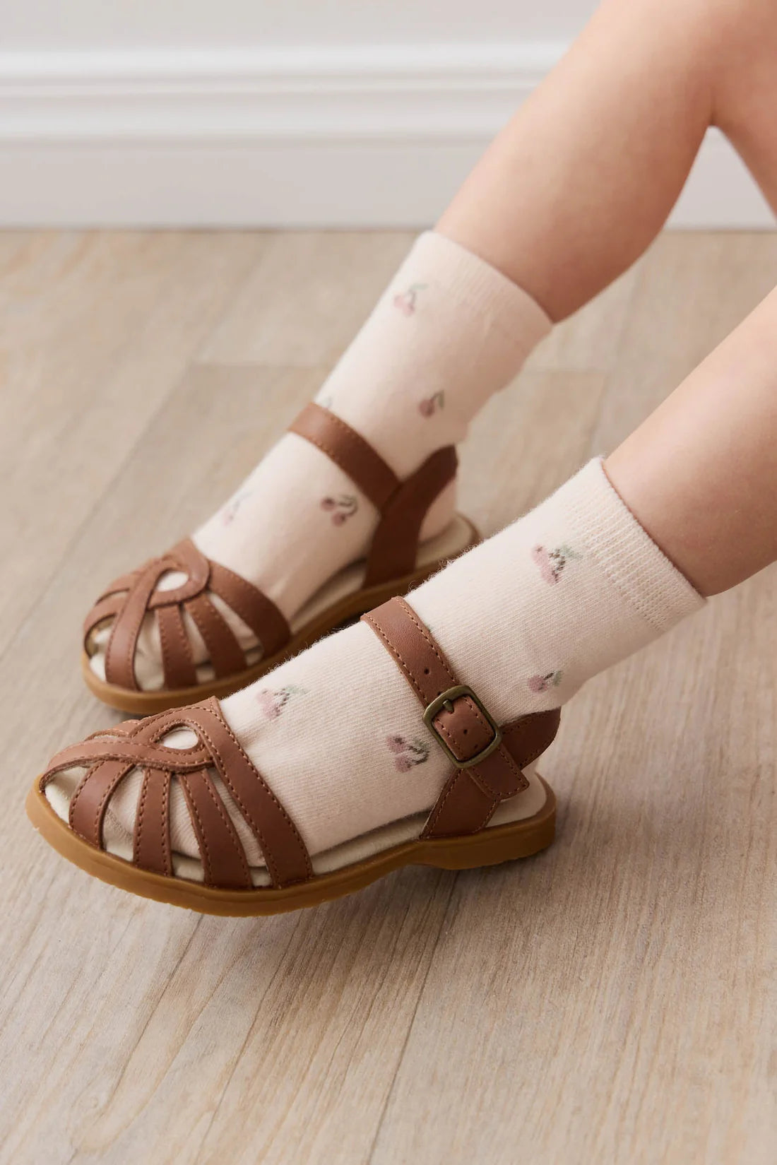 Jamie Kay Floral Sock - Cherry Love