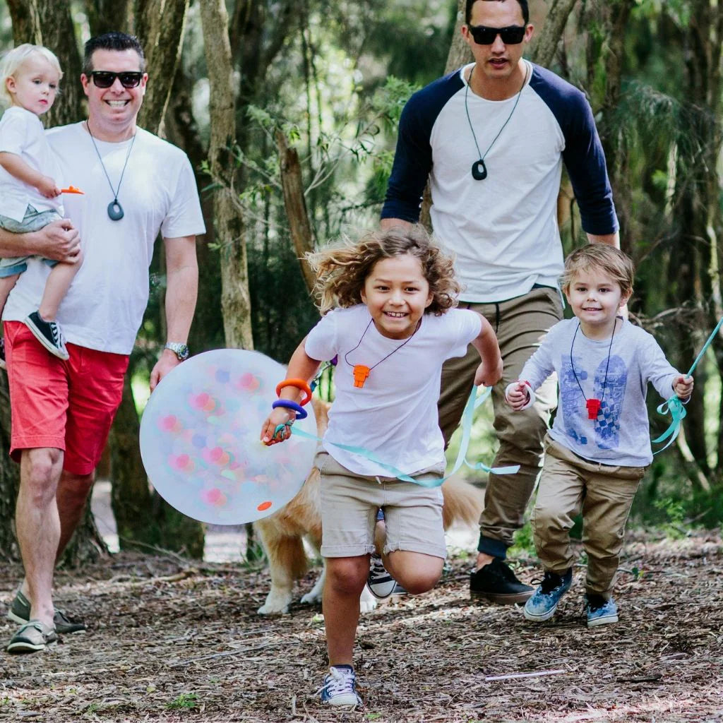 Jellystone Silicone Chew Pendant - Robot - School Blue