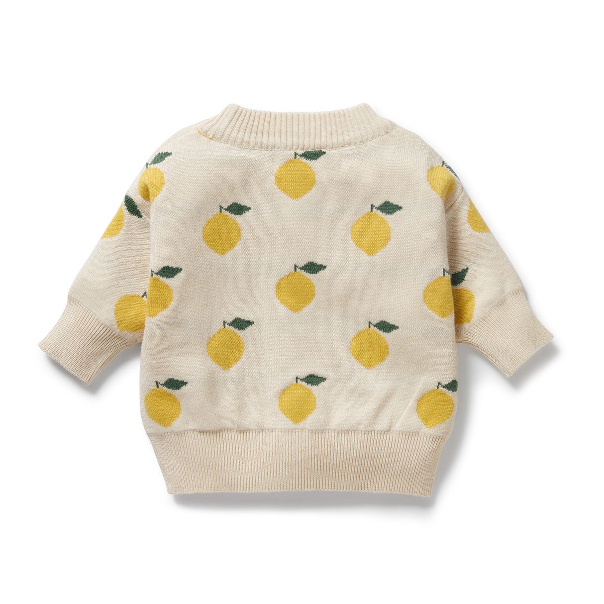 Wilson + Frenchy Organic Knitted Jacquard Jumper - Lemony