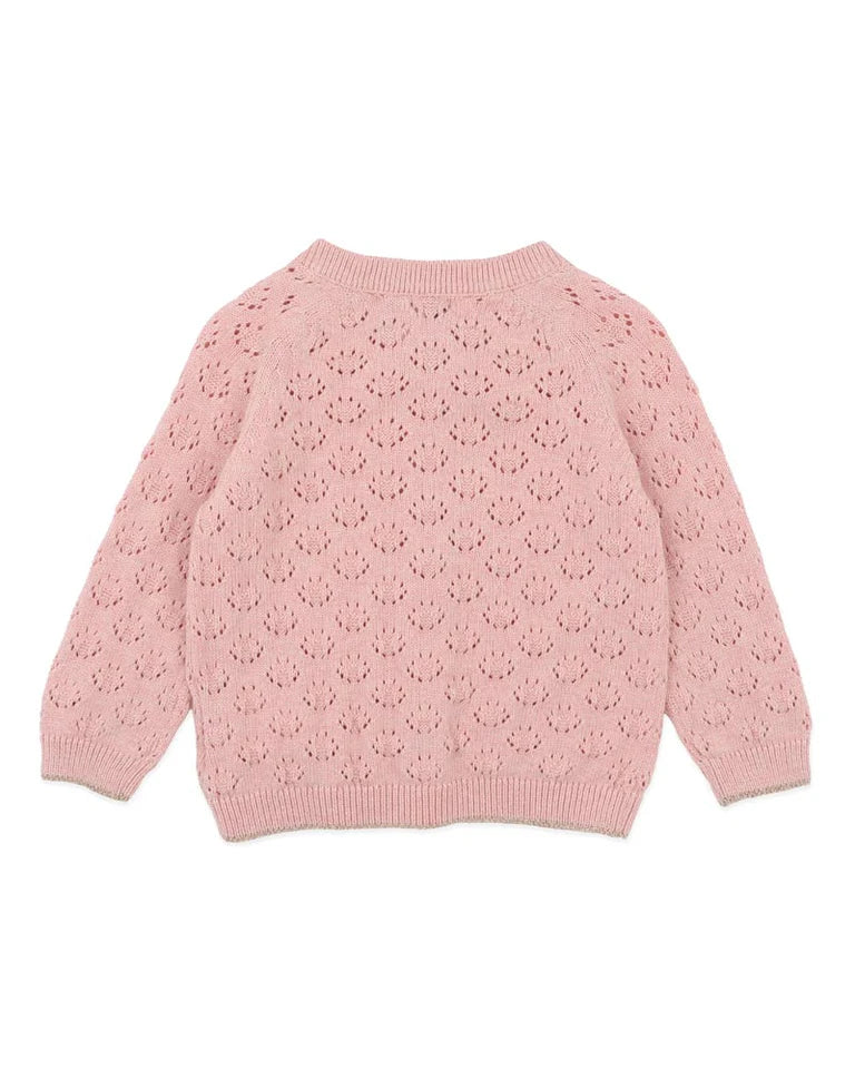 Minihaha Billie Organic Cardigan - Dusky Pink
