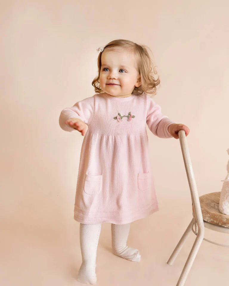 Minihaha Charlie Organic Hand Emb Knit Dress