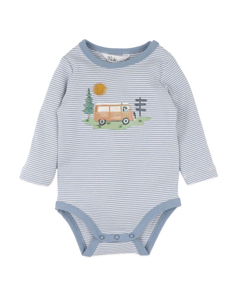 Minihaha Alvin Organic Stripe LS Bodysuit
