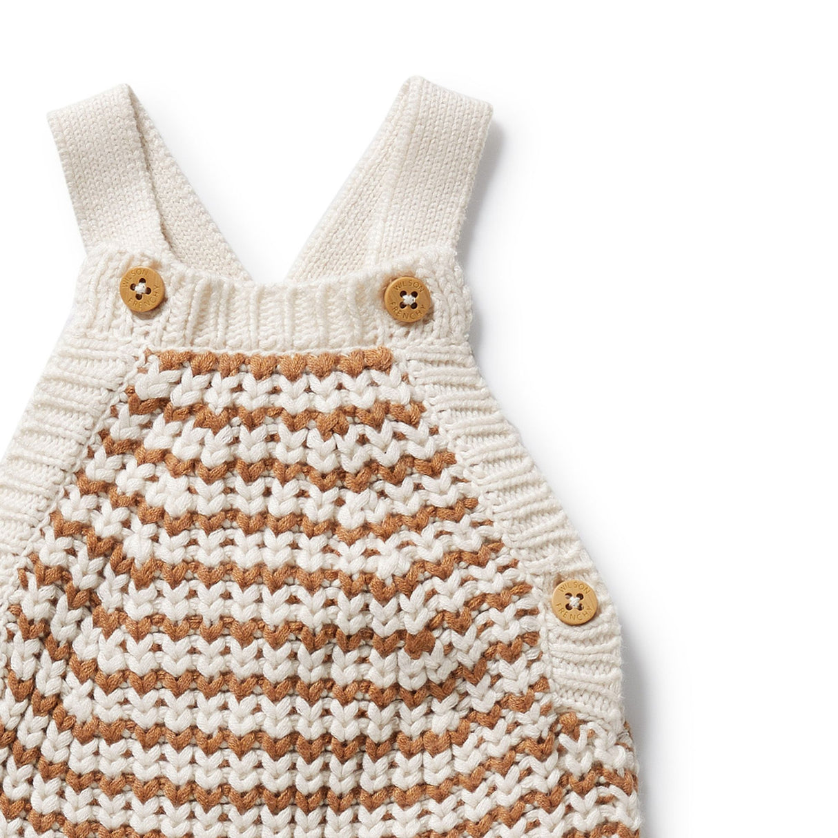 Wilson + Frenchy Organic Knitted Overall - Cinnamon Stripe
