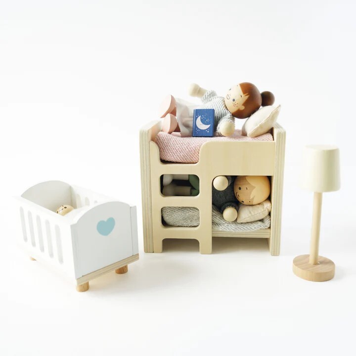 Wooden Dolls House Family