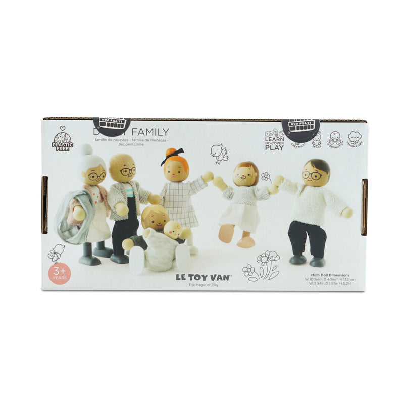 Wooden Dolls House Family