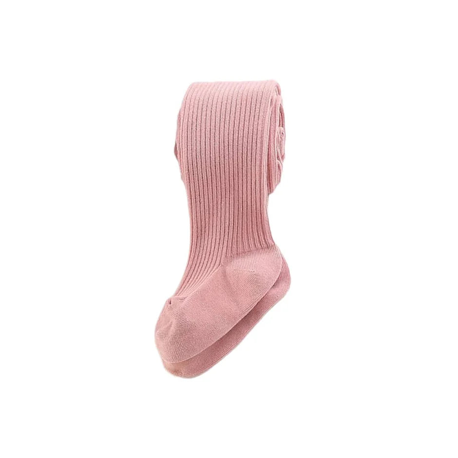 Mamer Classic Cotton Ribbed Tights - Pink