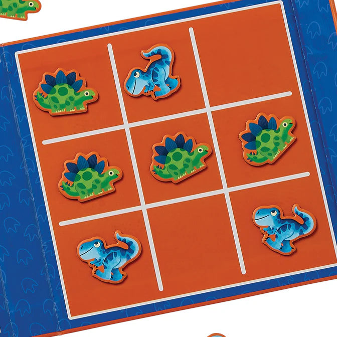 Crocodile Creek Magnetic Game - Tic Tac Toe + Checkers - Dino