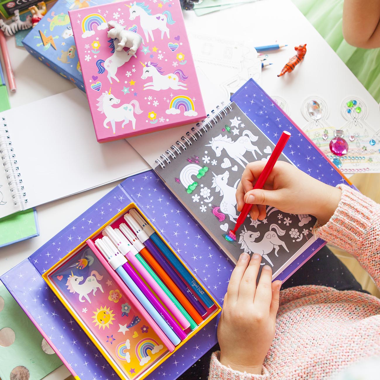 Tiger Tribe Colouring Set - Unicorn Magic