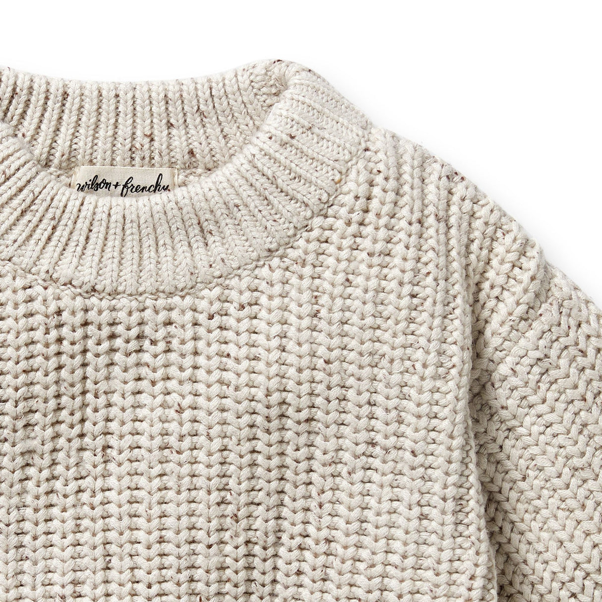 Wilson + Frenchy Organic Knitted Jumper - Cookie and Cream