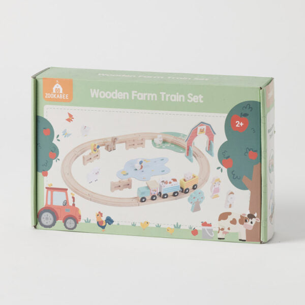 Zookabee Wooden Farm Fun Train Set
