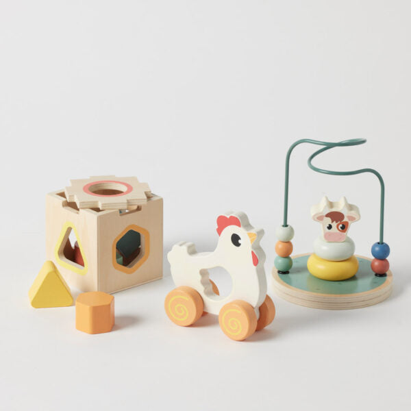 Zookabee 3-in-1 Farm Animals Wooden Set