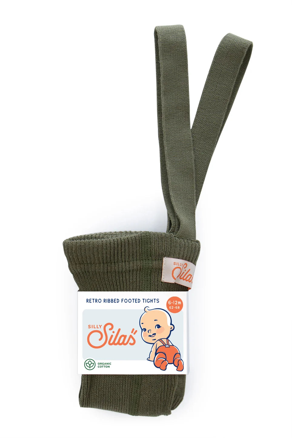 Silly Silas Footed Tights - Olive