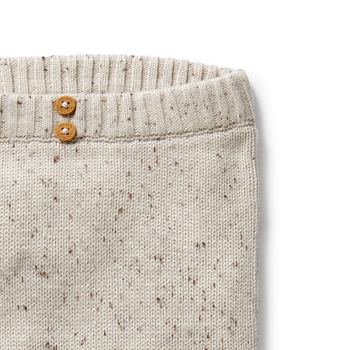 Wilson + Frenchy Organic Knitted Legging - Cookie and Cream