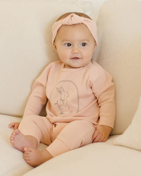 Quincy Mae Drawstring Pant - Melon