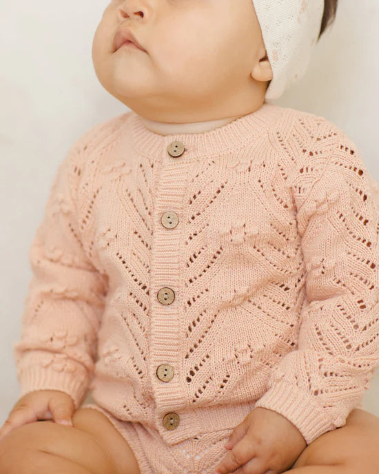 Quincy Mae Knit Cardigan - Melon