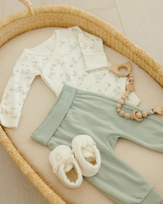 Quincy Mae Baby Pant - Sage