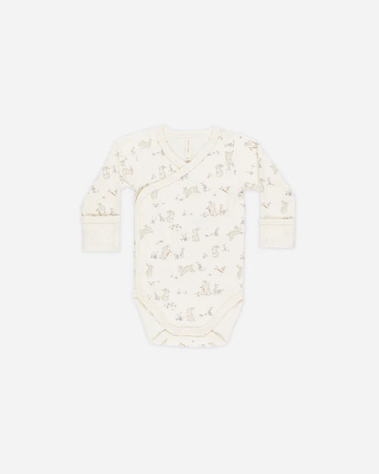 Quincy Mae Side Snap Bodysuit - Bunnies