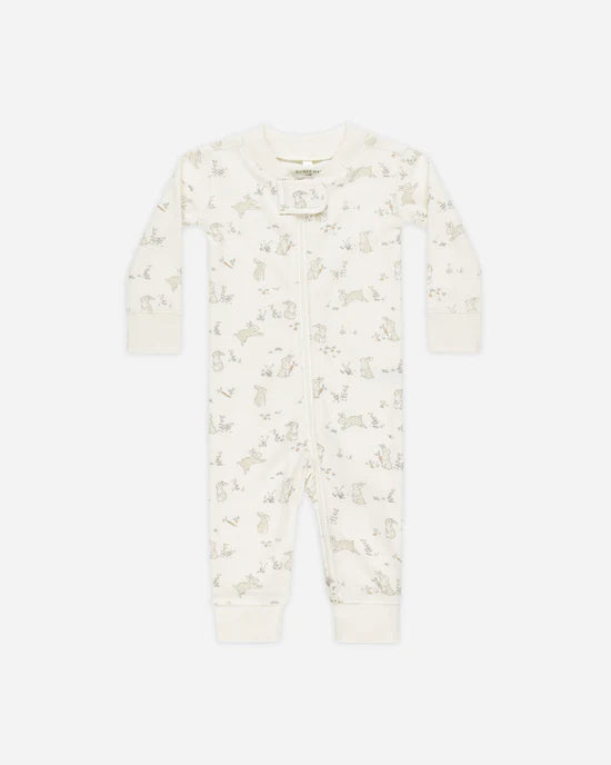 Quincy Mae Zip Longsleeve Sleeper - Bunnies