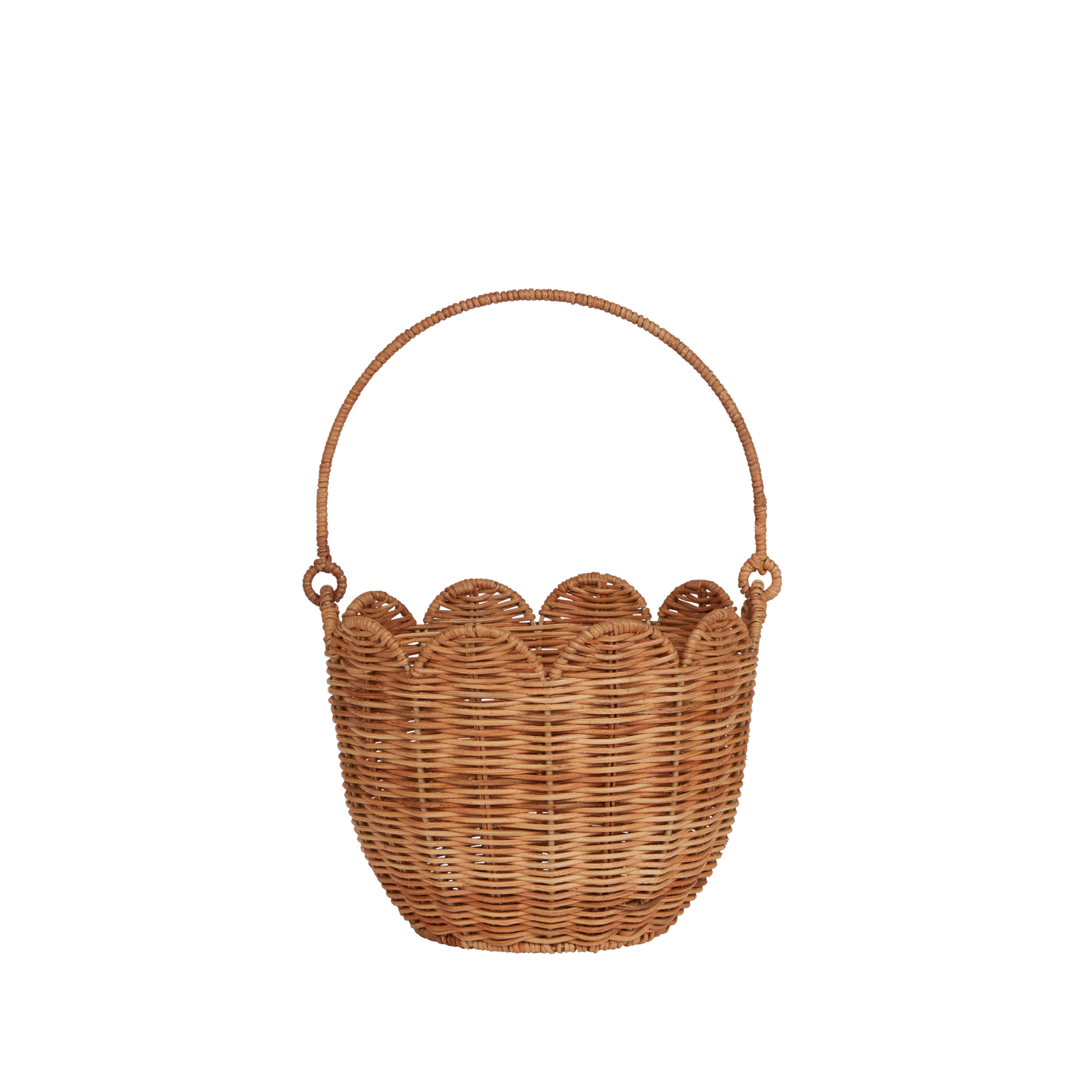 Olli Ella Rattan Tulip Carry Basket - Natural