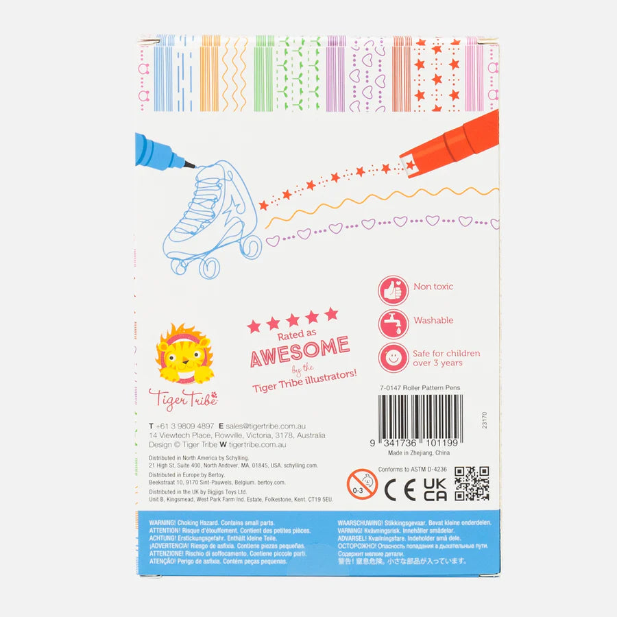 Tiger Tribe Roller Pattern Pens
