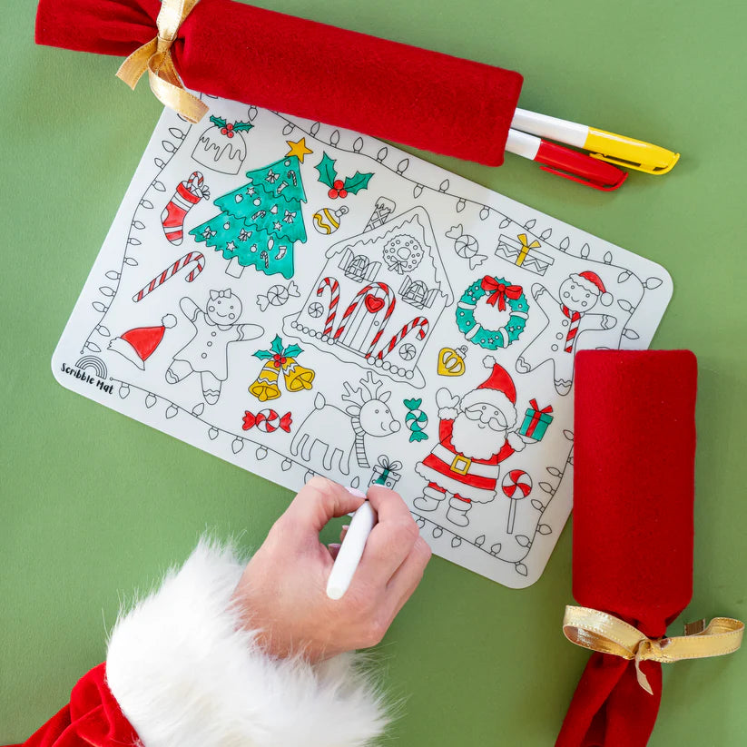 Scribble Mat Christmas Cracker Reusable Colouring Mat