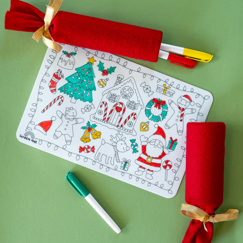 Scribble Mat Christmas Cracker Reusable Colouring Mat