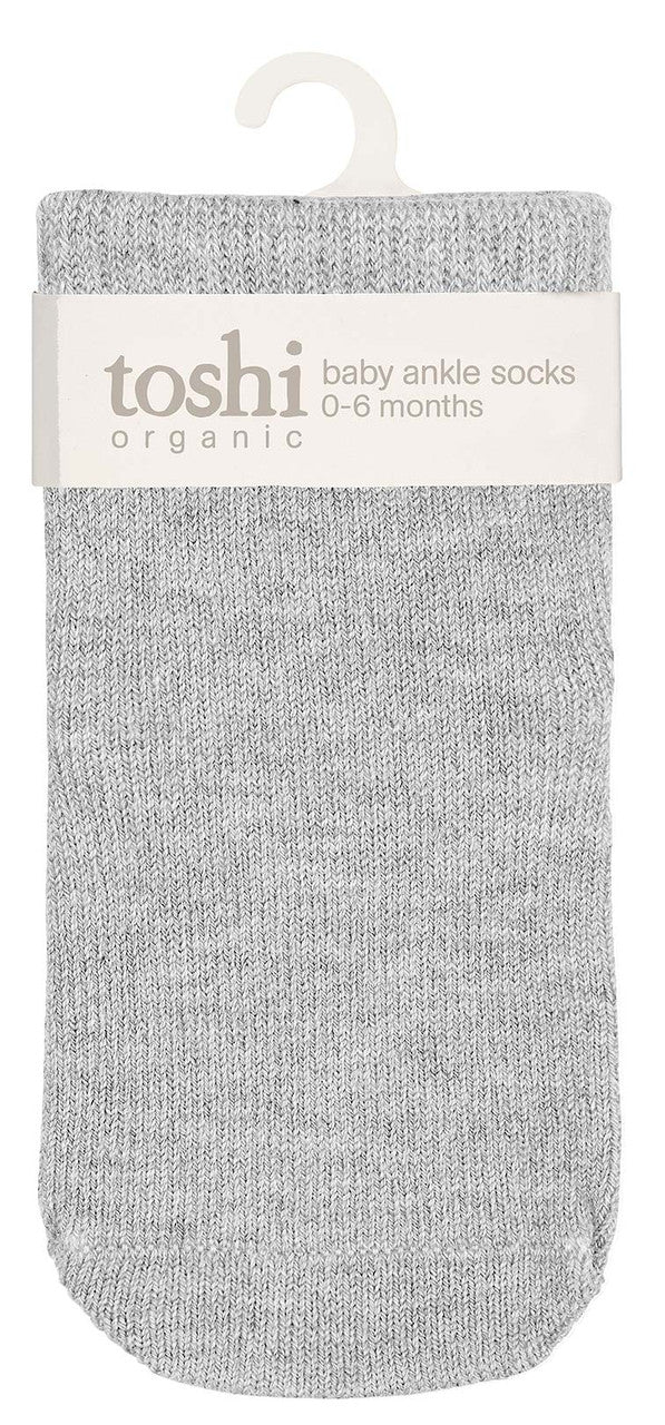 Toshi Organic Ankle Socks - Ash