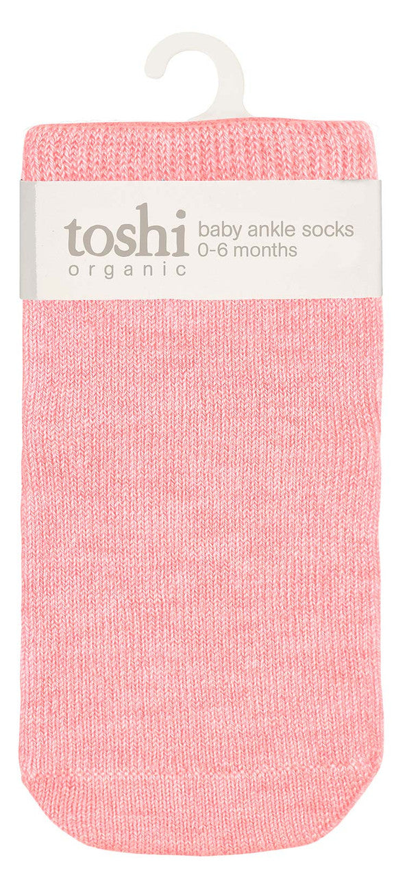 Toshi Organic Ankle Socks - Carmine