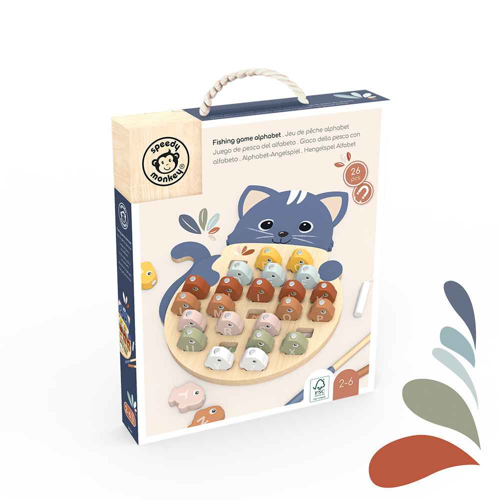 Speedy Monkey Fishing Game Alphabet