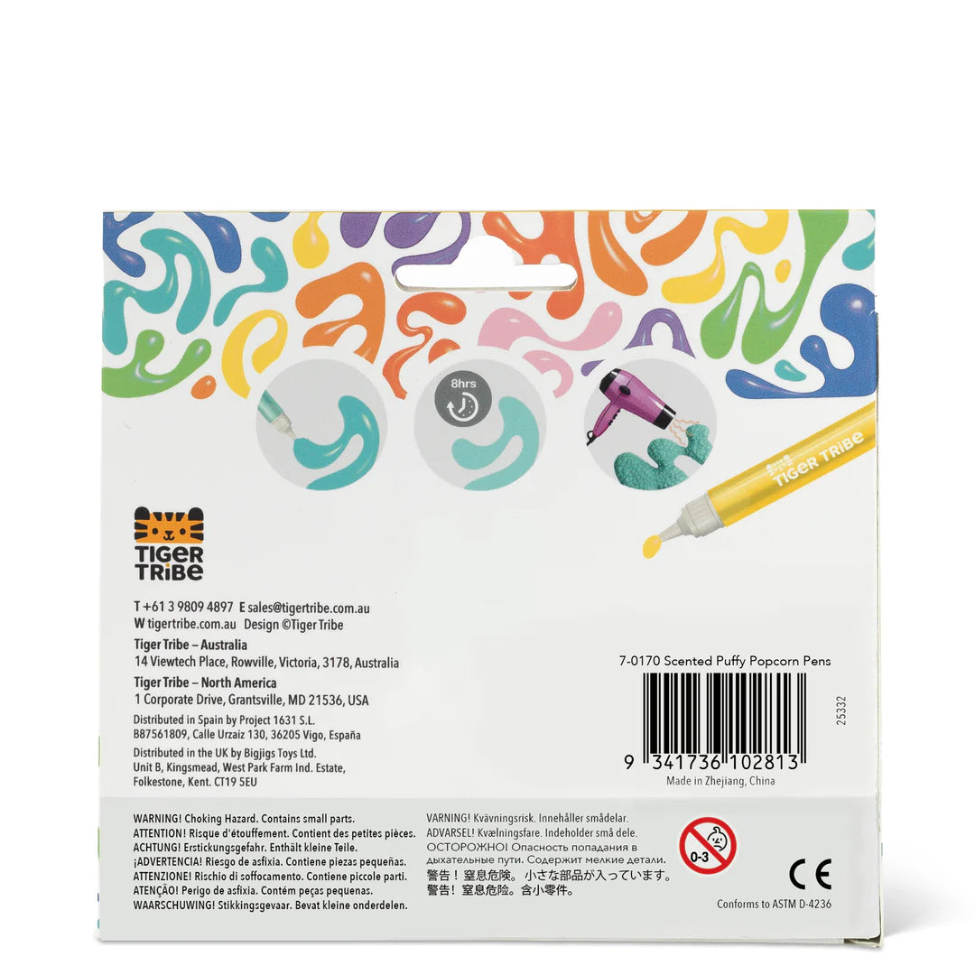 Tiger Tribe Scented Puffy Popcorn Pens