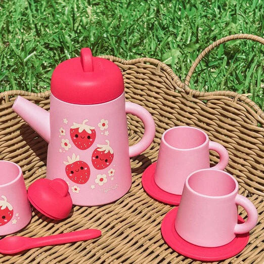 Tiger Tribe Silicone Tea Set - Strawberry Patch