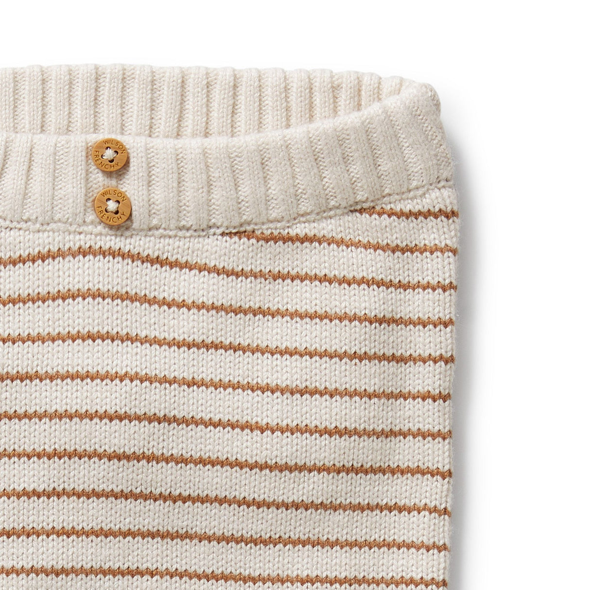 Wilson + Frenchy Organic Knitted Legging - Cinnamon Stripe
