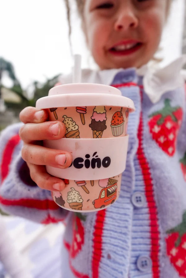 bbcino 120mL Babycino Cup - Scoops (Pink)